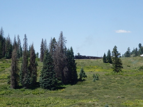 GDMBR: We could see the Cumbres-Toltec Scenic Railroad train.